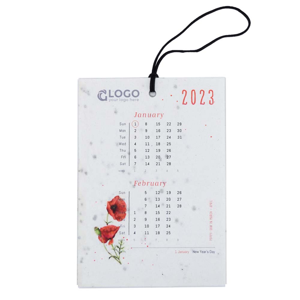 Calendar A6 seed paper